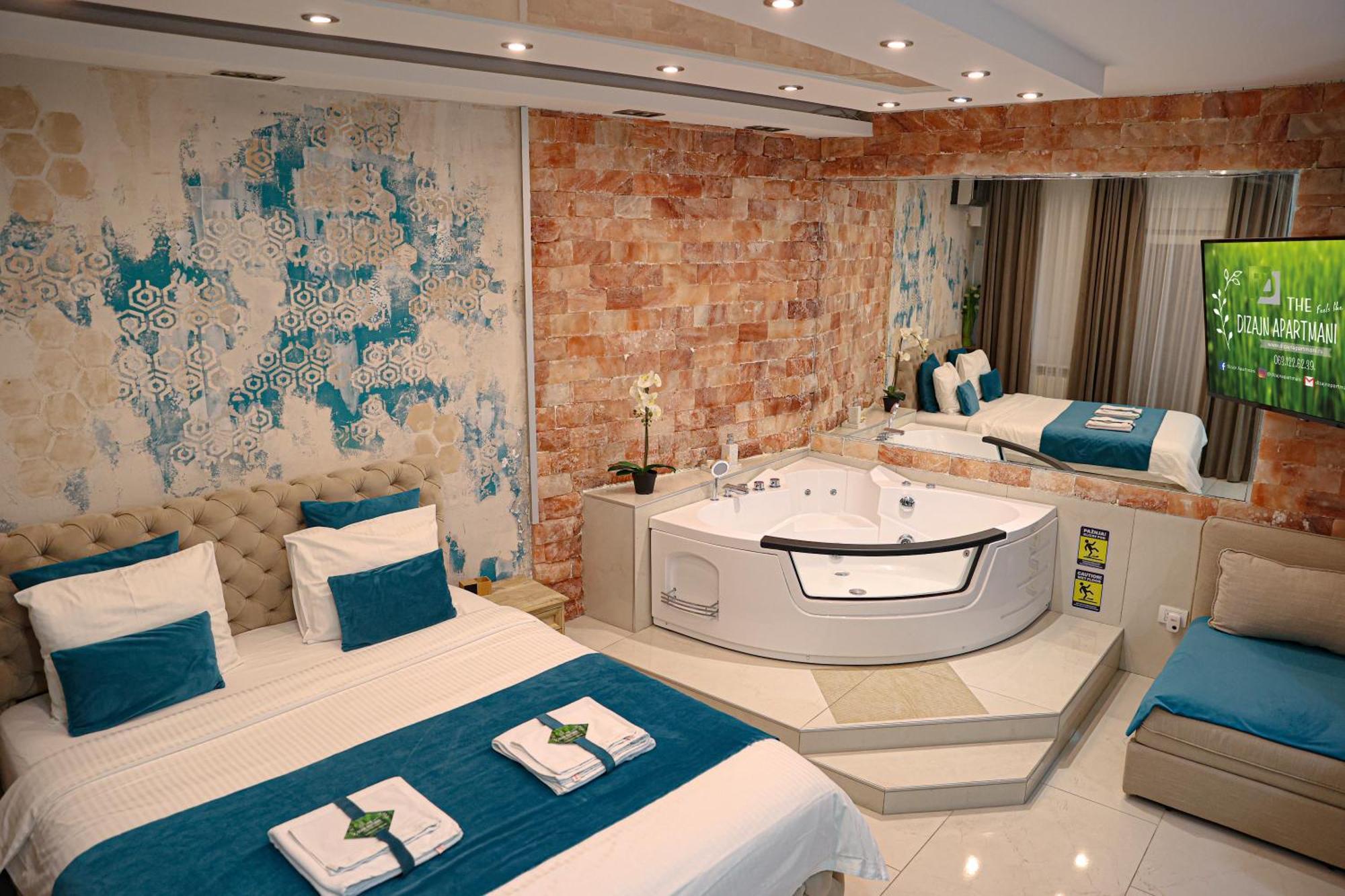 Design Apartment Premium Spa Lux 4 Star "Dubai" Completely Private Wellness & Spa Free Included Sauna & Jacuzzi & Salt Wall & Fire Place & 3D Ceilings & Business Wifi & Netflix & Keyless Code Entry & Full Smart App & Secure 2 Parking Place Ćuprija Exteriör bild